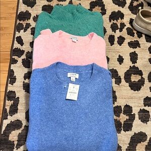 J. Crew Knitwear Collection - Blue, Pink, Green